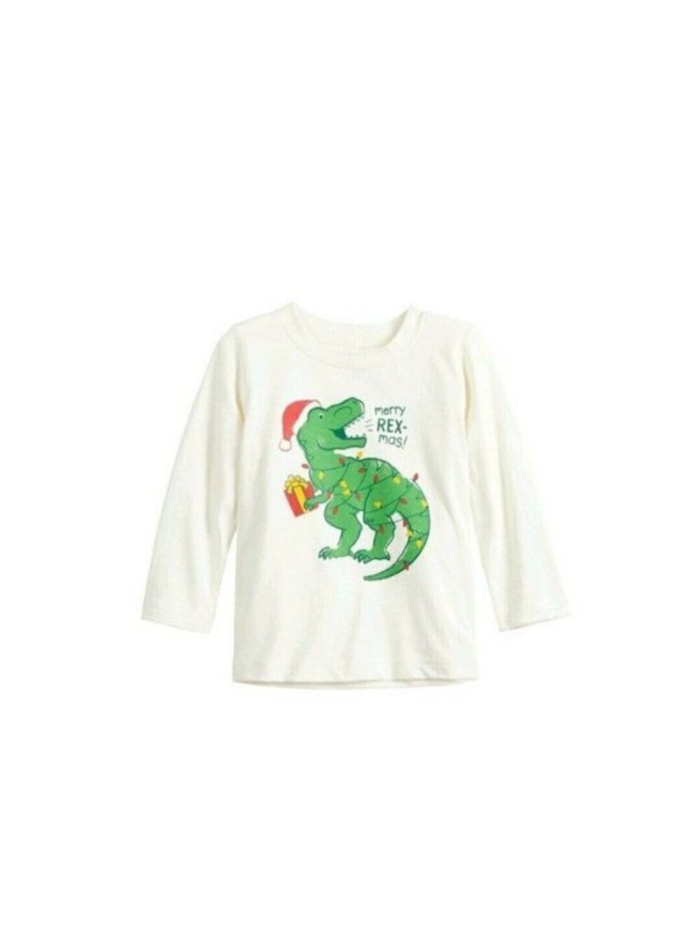 Jumping Beans Baby Boy Christmas Hat Dinosaur Tee 12M